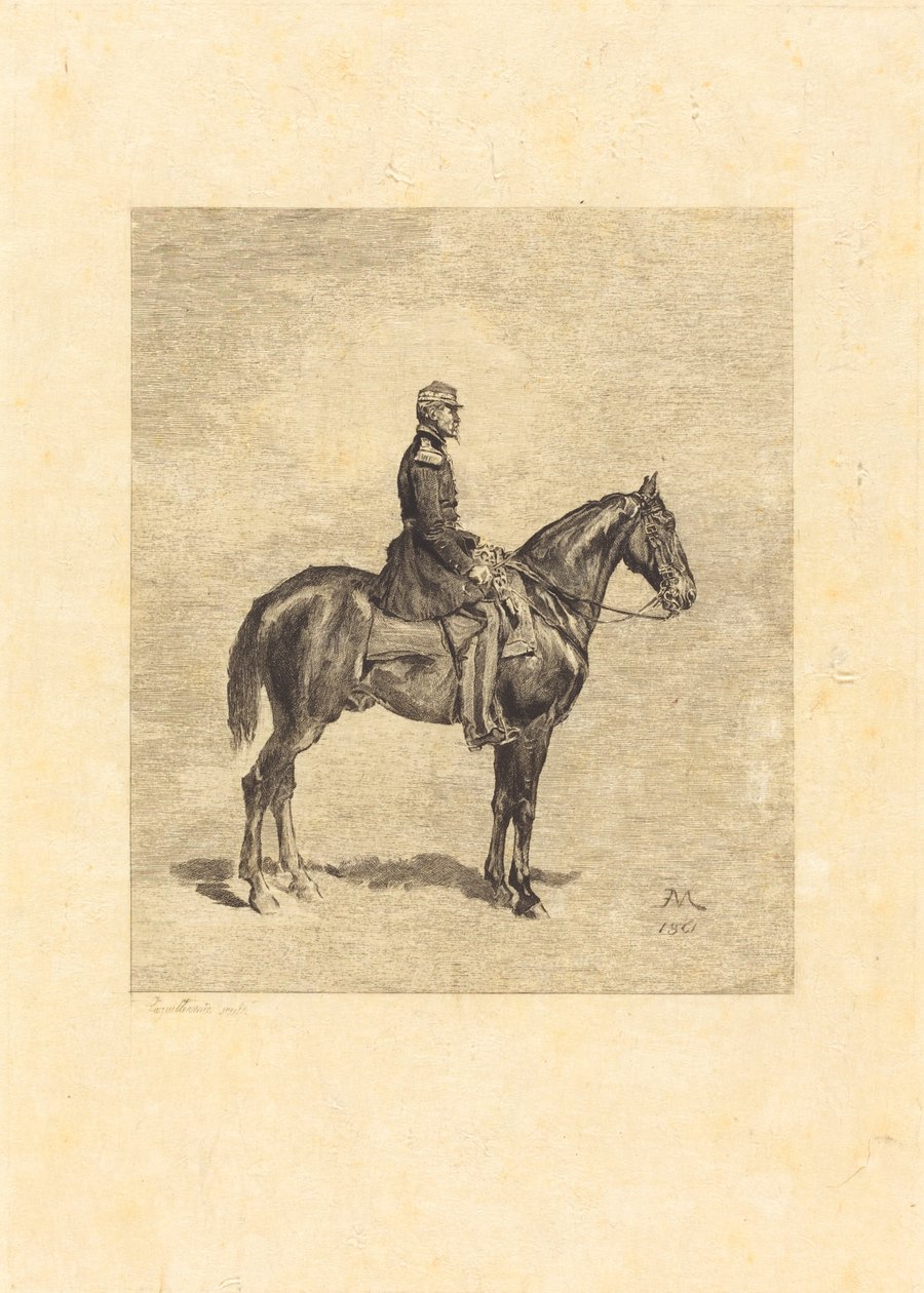 Atlı by Frederic Auguste La Guillermie after Jean Louis Ernest Meissonier