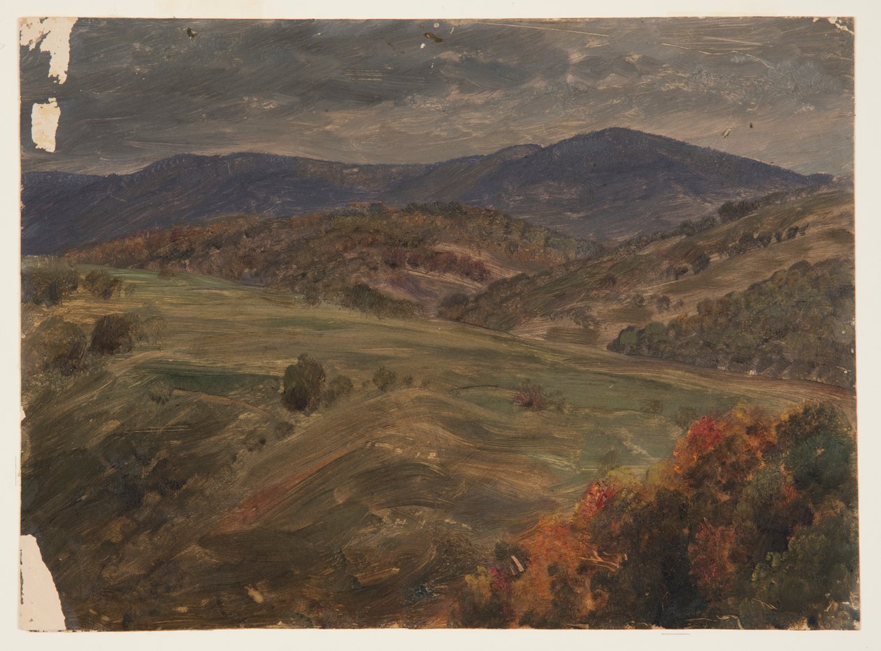 Tepeli Manzara, Erken Sonbahar by Frederic Edwin Church