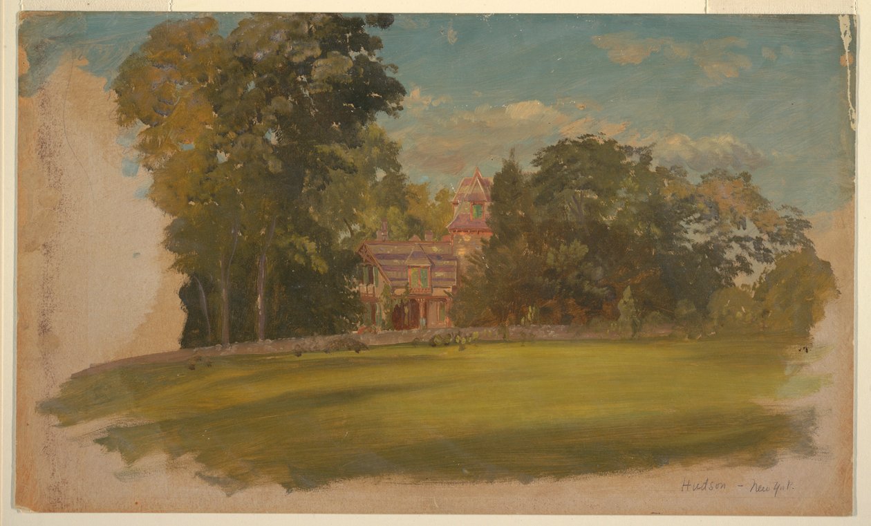 Hudson, New York'taki ev by Frederic Edwin Church