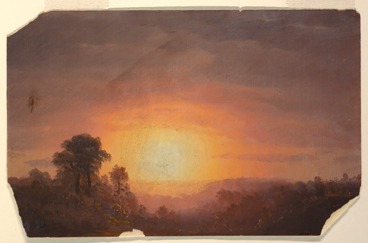 Gün batımı ile manzara by Frederic Edwin Church