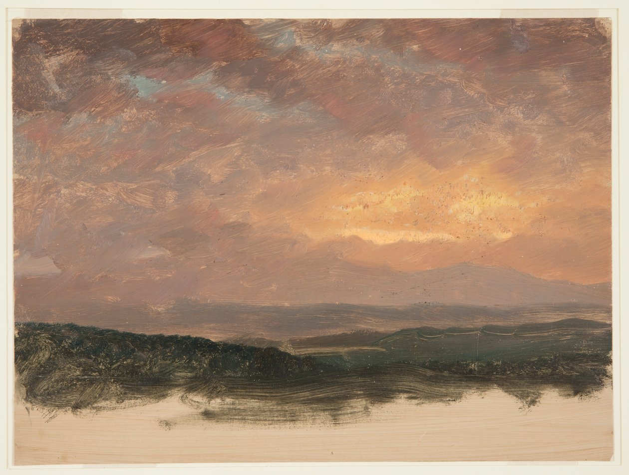 Catskills üzerinde gün batımı by Frederic Edwin Church