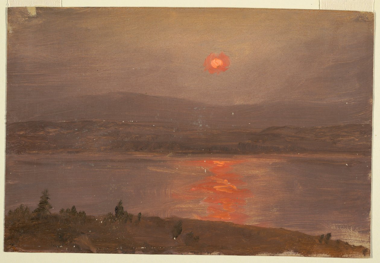 Gün Batımında Hudson'ın Karşısında Görüntüle by Frederic Edwin Church
