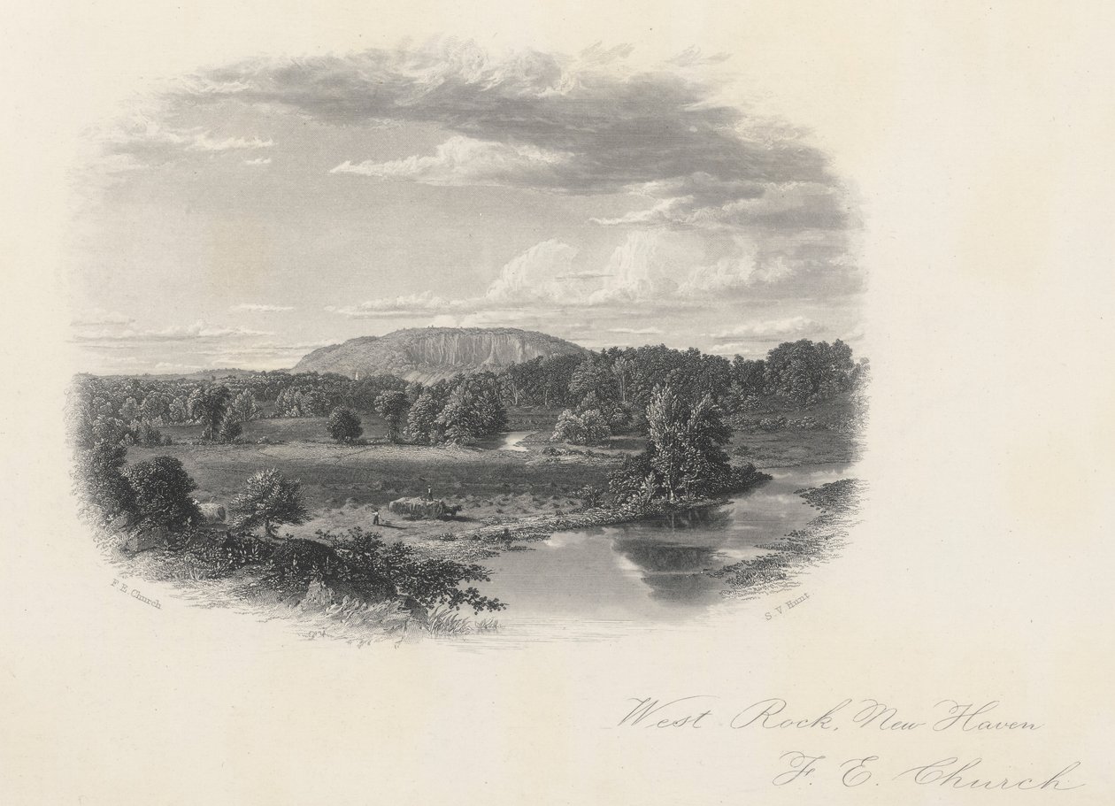 West Rock, New Haven by Frederic Edwin Church