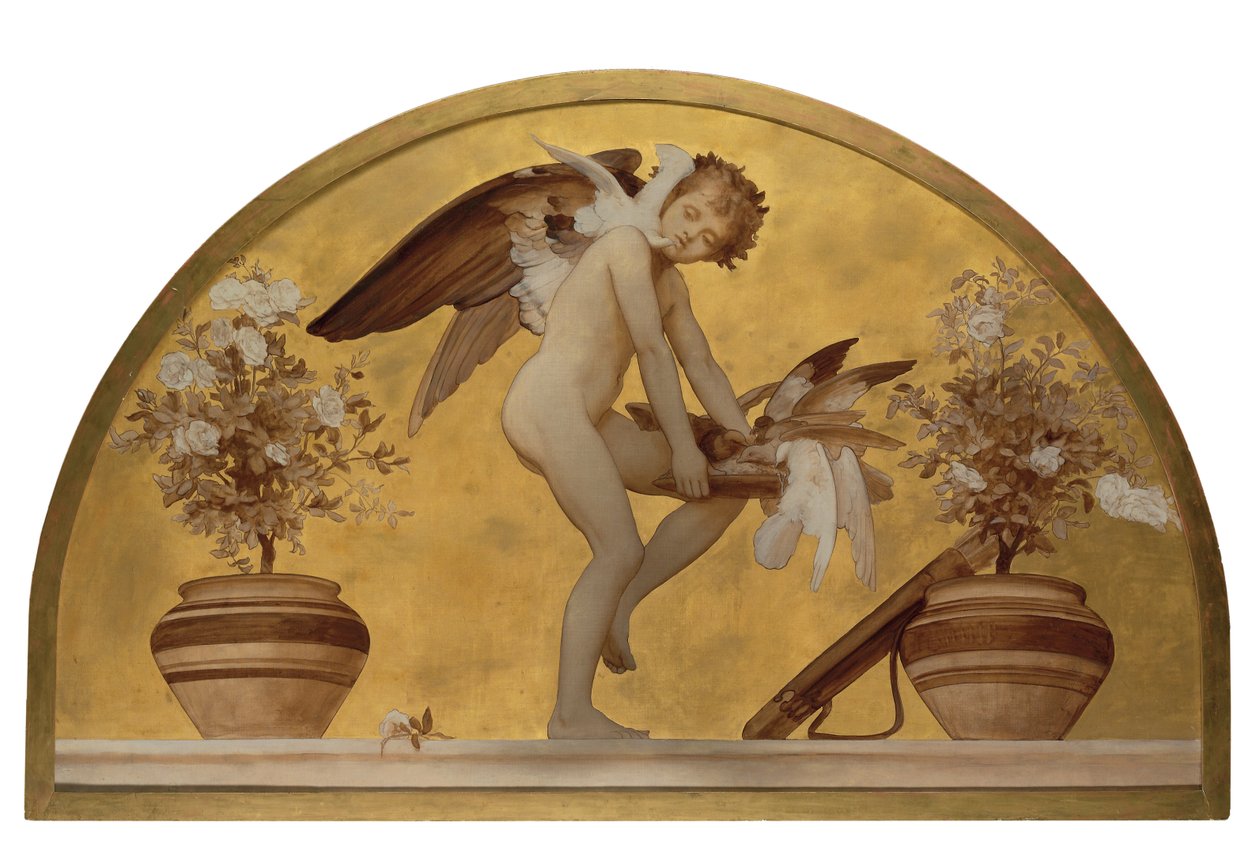 Aşk tanrısı ve güvercinler by Frederic Leighton