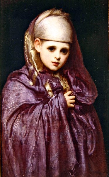 Küçük Fatma (kağıt üzeri yağlı) by Frederic Leighton
