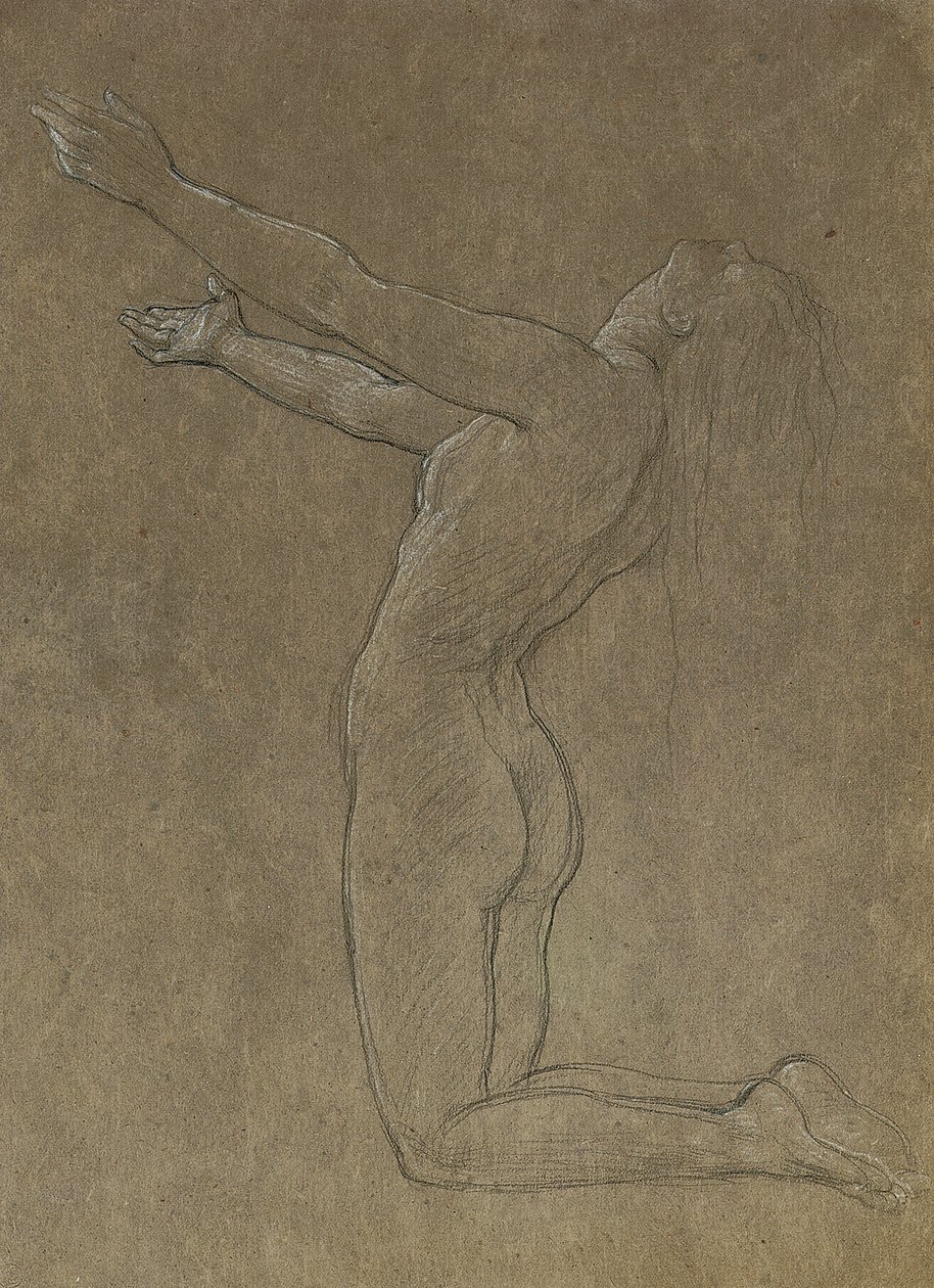 Clytie için çalışma by Frederic Leighton
