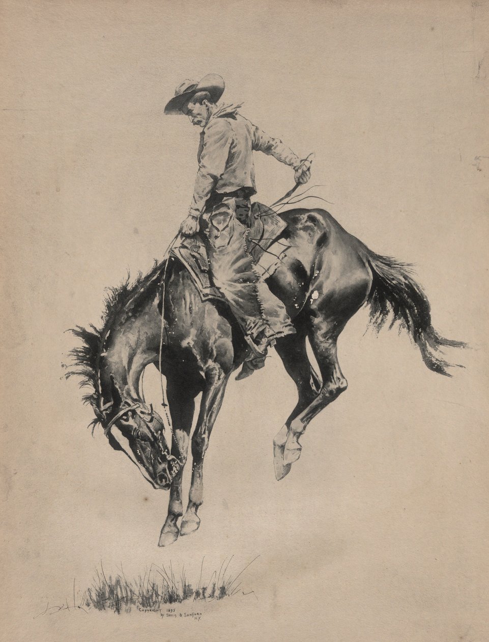 Vahşi at terbiyecisi by Frederic Remington