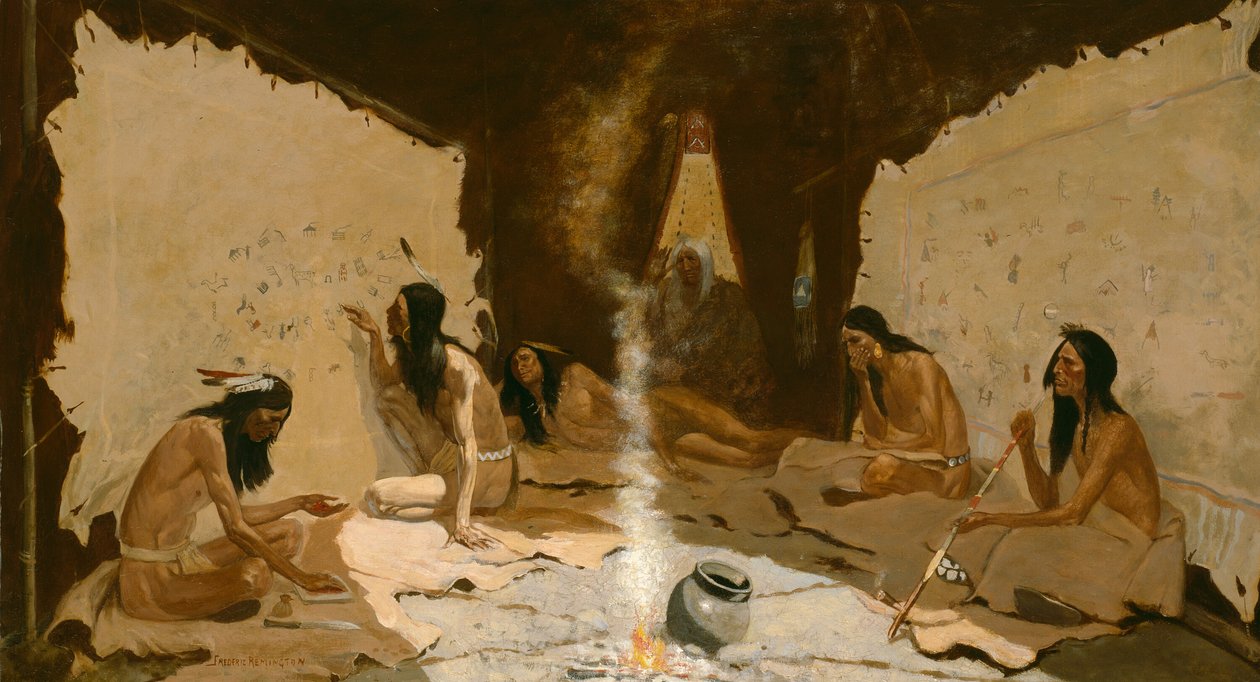 Kabile Tarihçileri, 189099. by Frederic Remington
