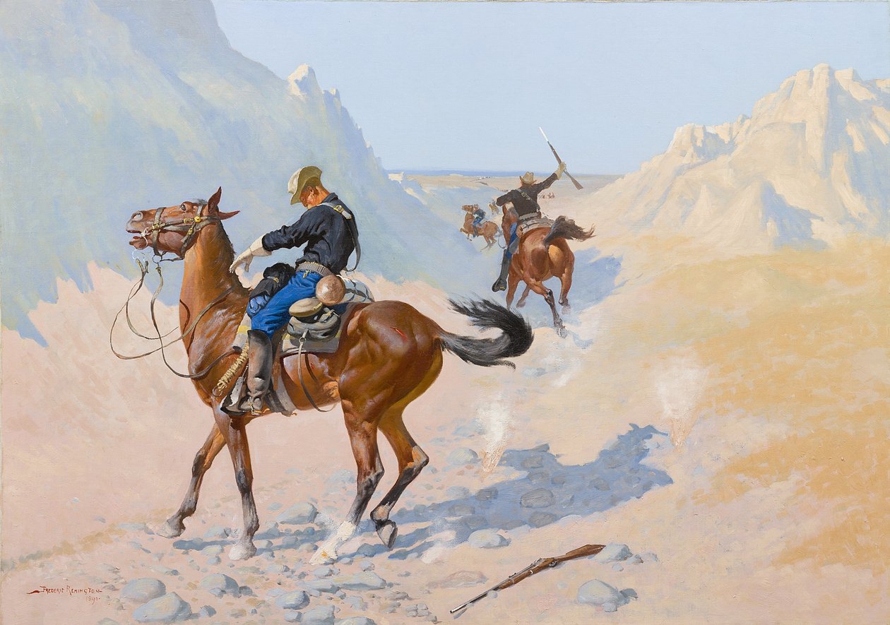 Ön Muhafız veya Askeri Kurban by Frederic Remington