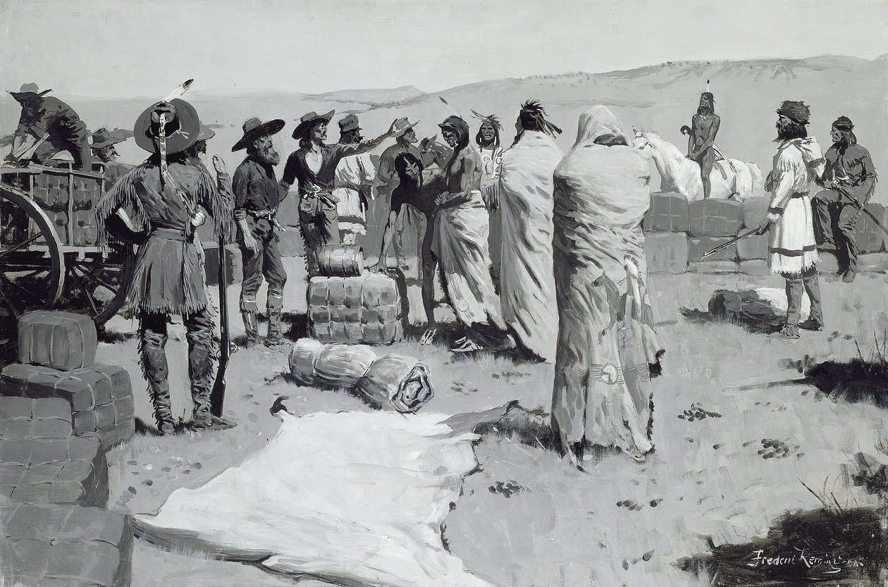 Tercüman Gençlere El salladı, 1900 dolayları by Frederic Remington