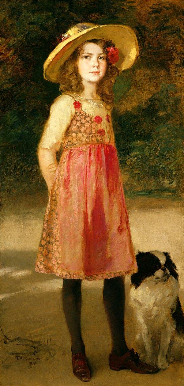 Sanatçının Kızı Hilde by Frederich August Kaulbach