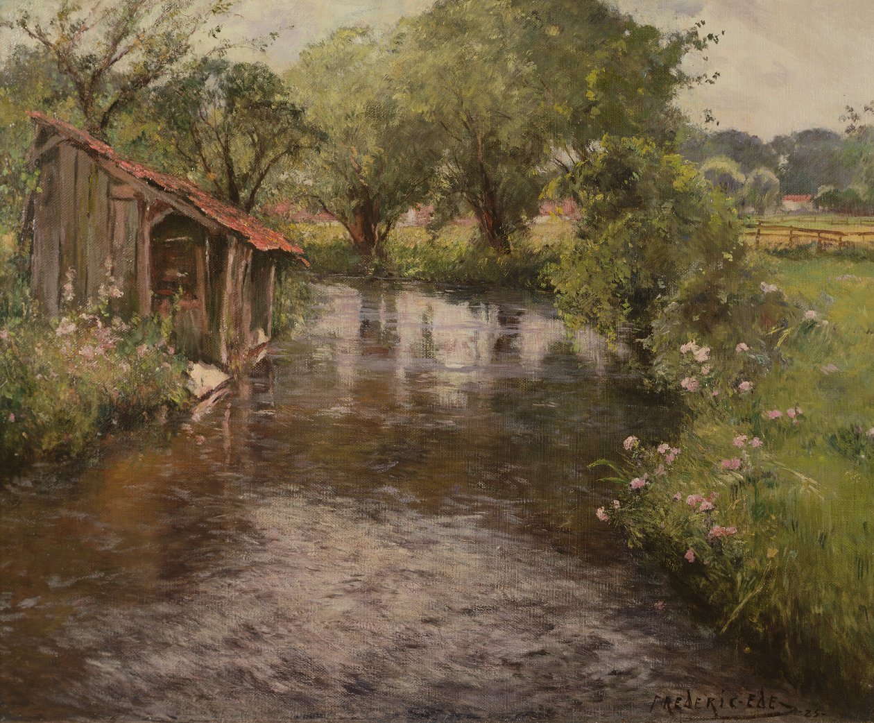 Lunain kıyısındaki çamaşırhane by Frederick Charles Vipont Ede