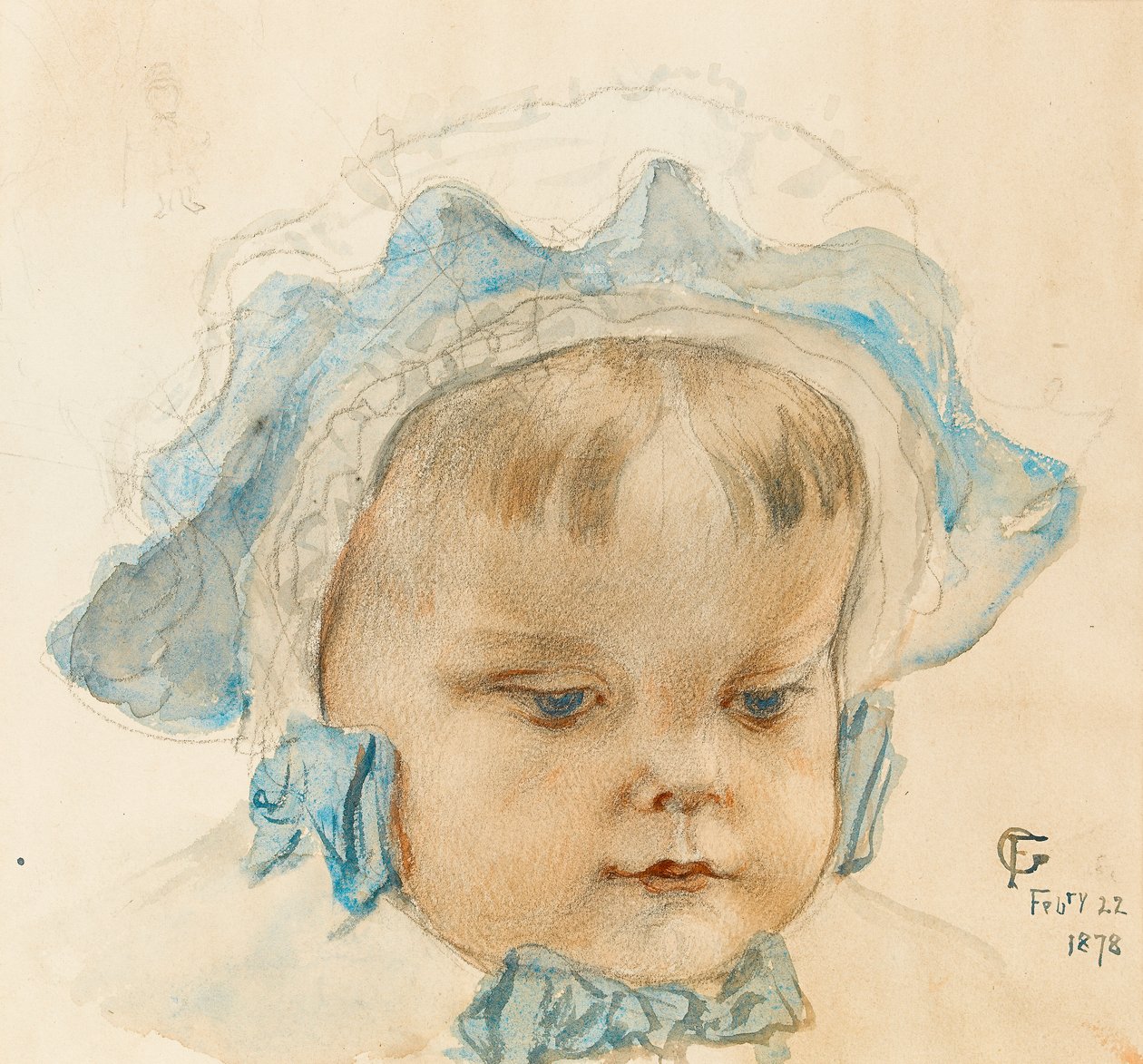 Frederica, 1878 (kağıt üzerinde wc) by Frederick Goodall