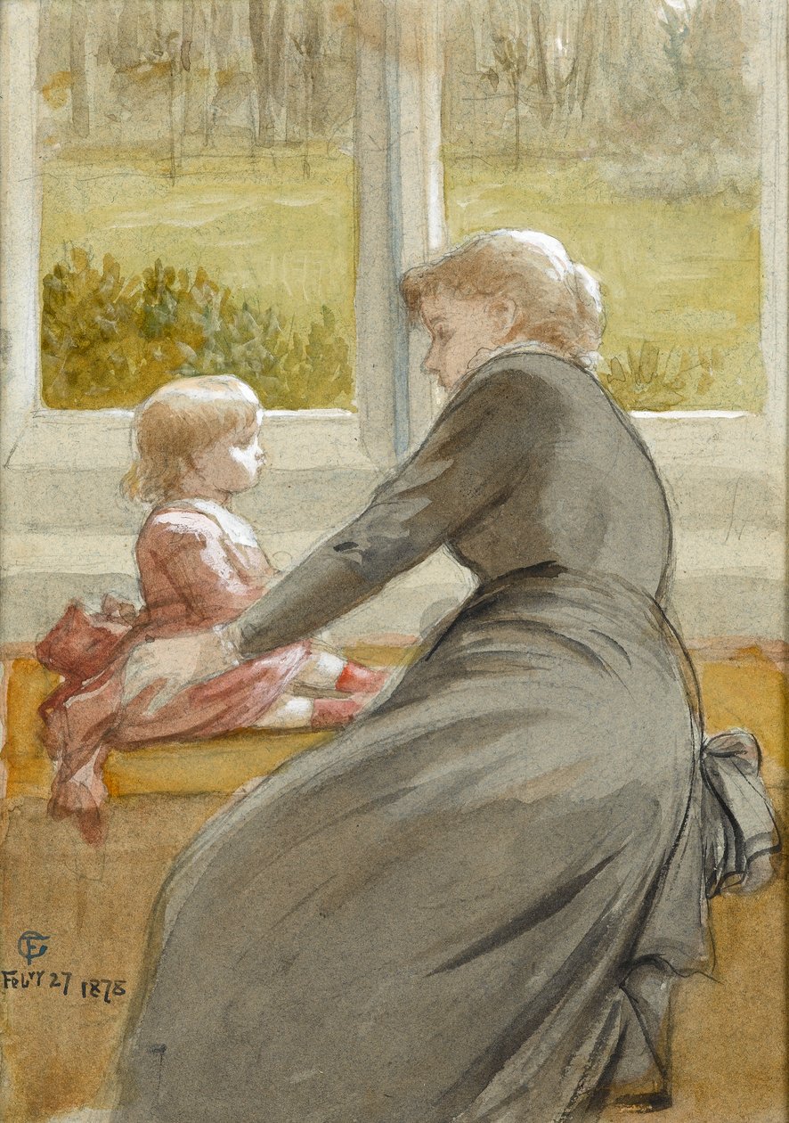 Frederica, 1878 (kağıt üzerinde wc) by Frederick Goodall