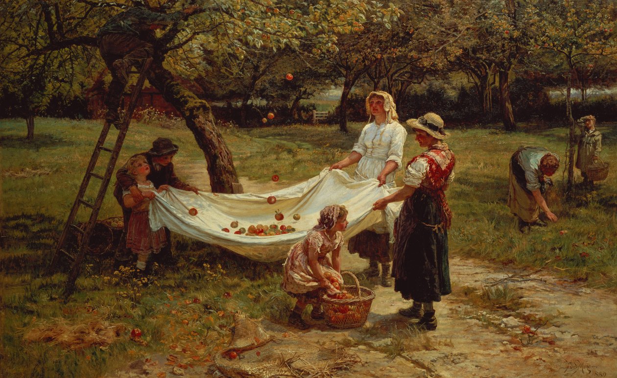 Elma Toplayıcıları, 1880 by Frederick Morgan