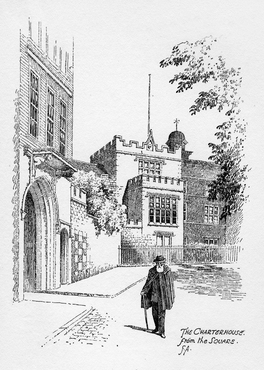 Meydandan Charterhouse, Londra, 1912. by Frederick Adcock