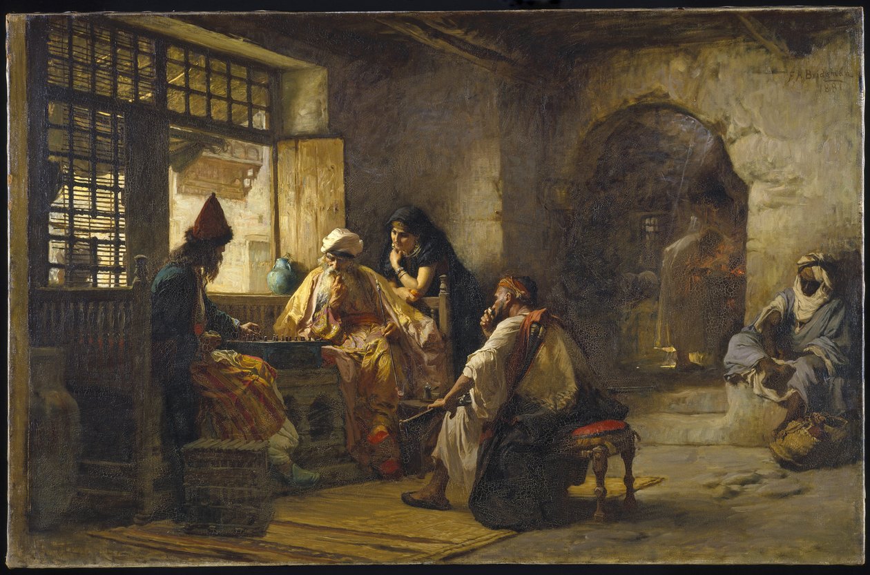 İlginç Bir Oyun, 1881 by Frederick Arthur Bridgman
