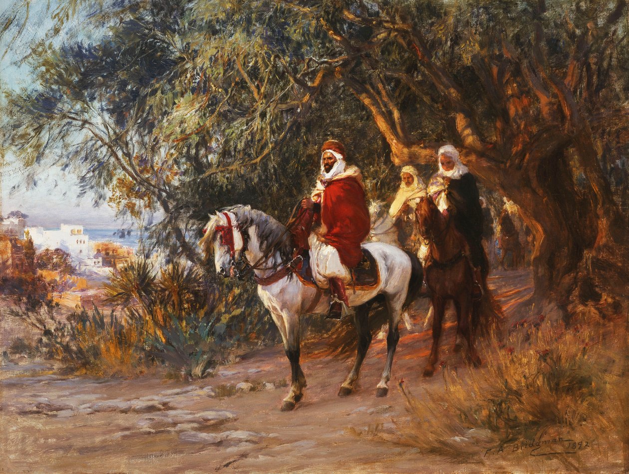 Atlı Araplar, 1892 by Frederick Arthur Bridgman