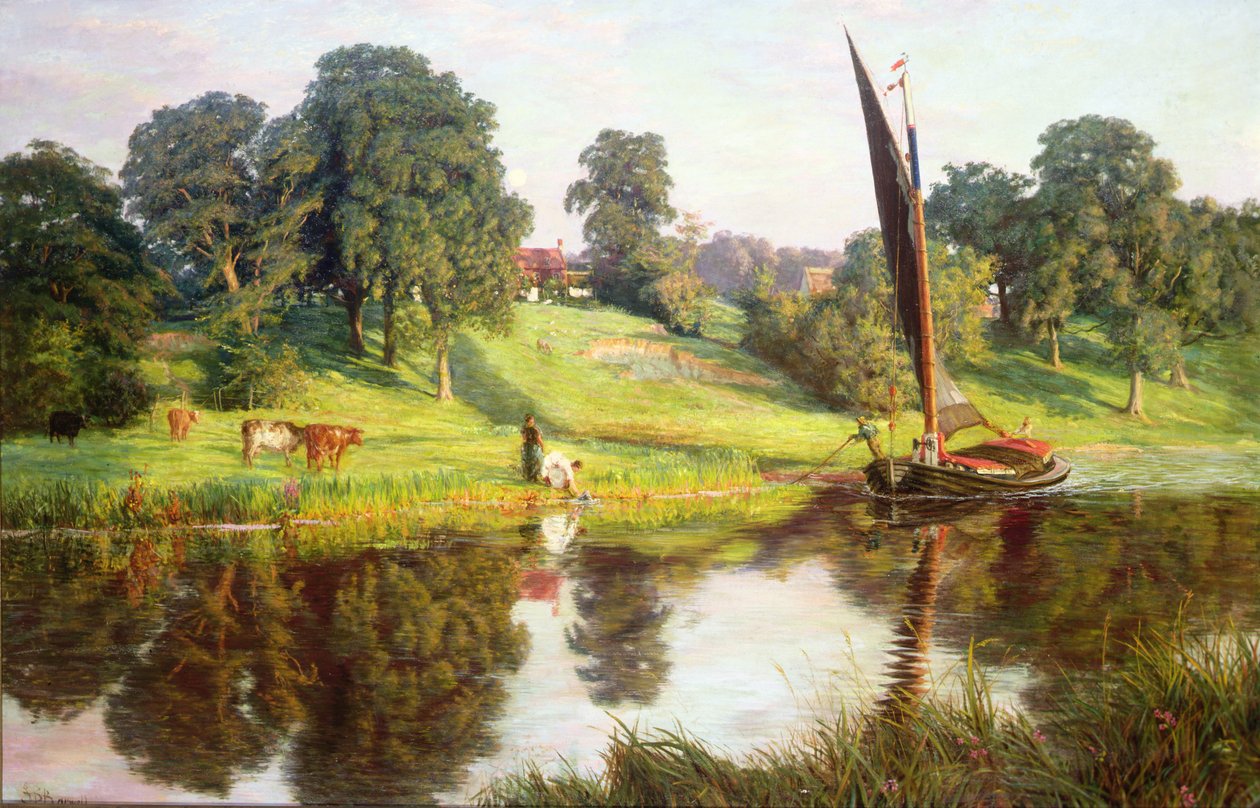 Nehir üzerinde by Frederick Bacon Barwell