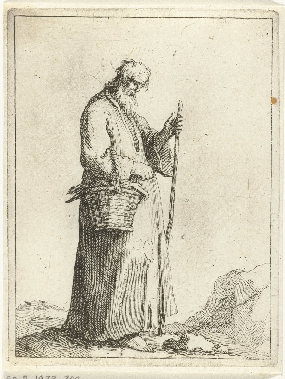 çiftçi, ile, sepet 15 küçük figür (dizi başlığı) by Frederick Bloemaert
