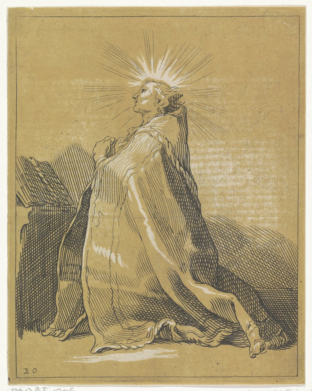 Duada diz çöken Aziz by Frederick Bloemaert