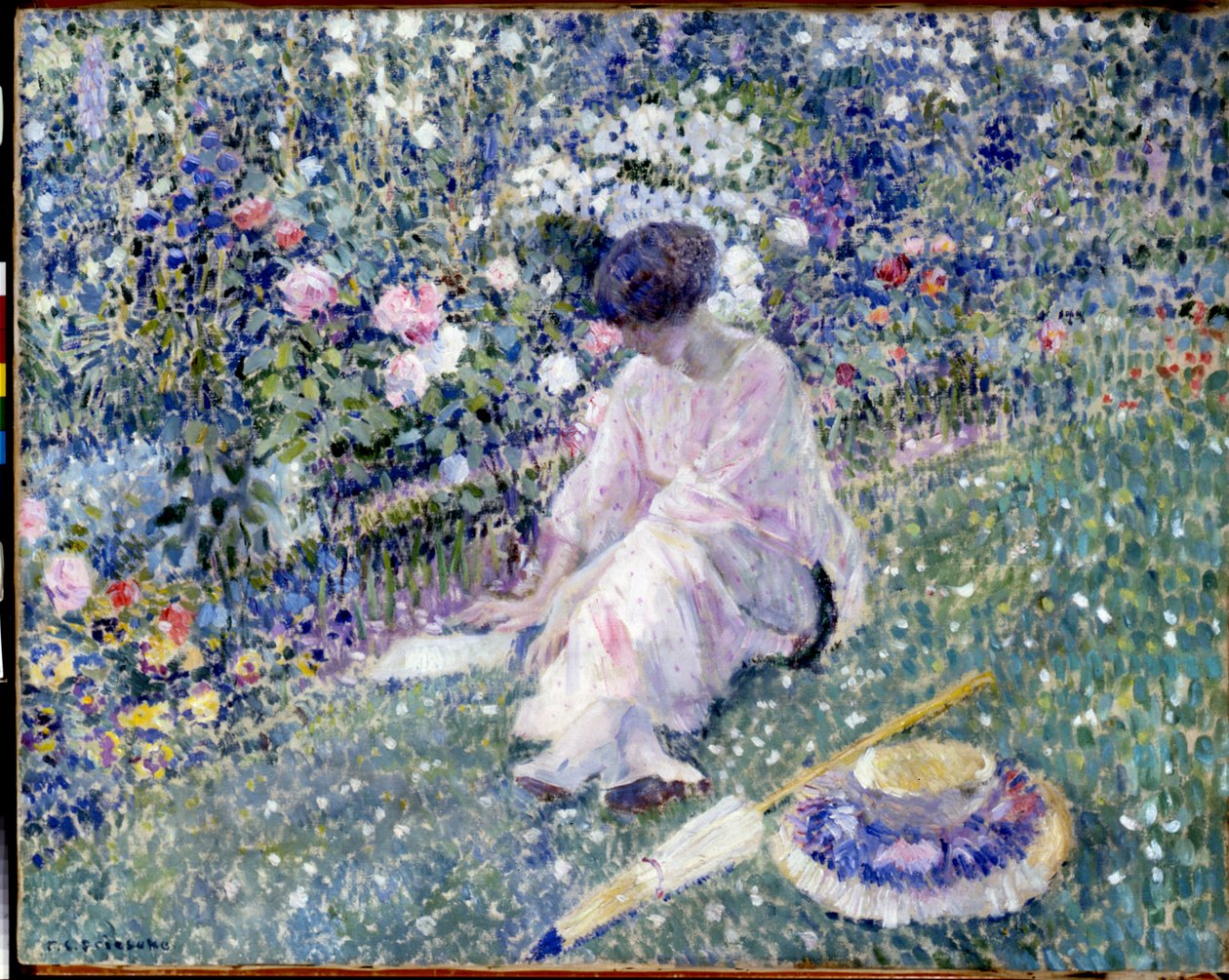 Haziran ayında bahçe by Frederick Carl Frieseke