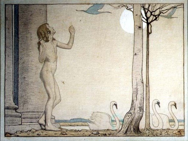 mavi kuş by Frederick Cayley Robinson