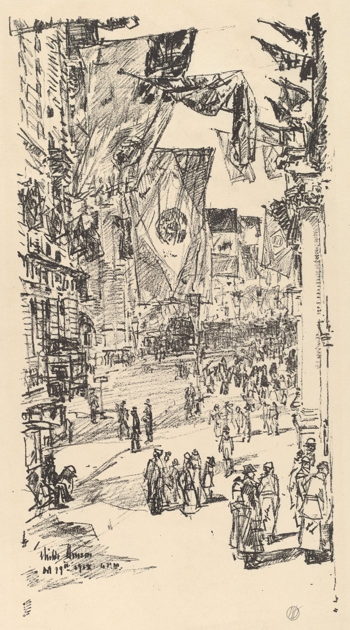 Müttefikler Bulvarı, 1918. by Frederick Childe Hassam