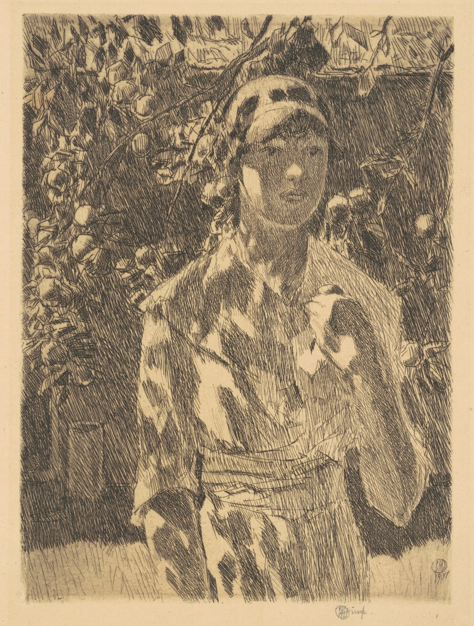 Helen Burke, 1917. by Frederick Childe Hassam