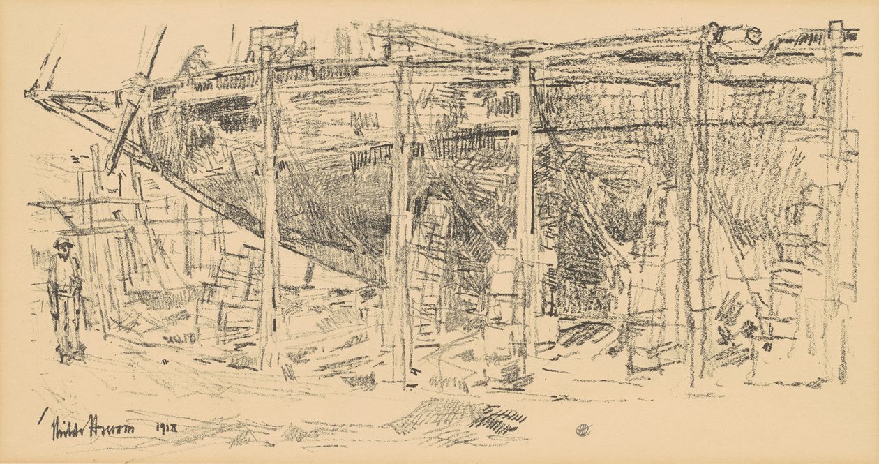 Yollarda, 1918. by Frederick Childe Hassam