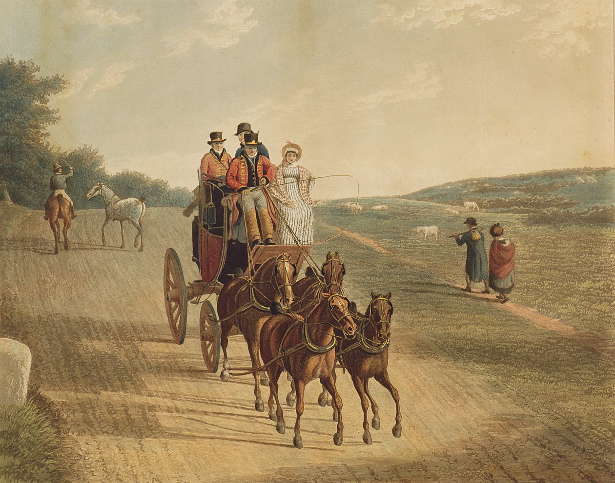 Posta Koçu, 1819 by Frederick Christian Lewis