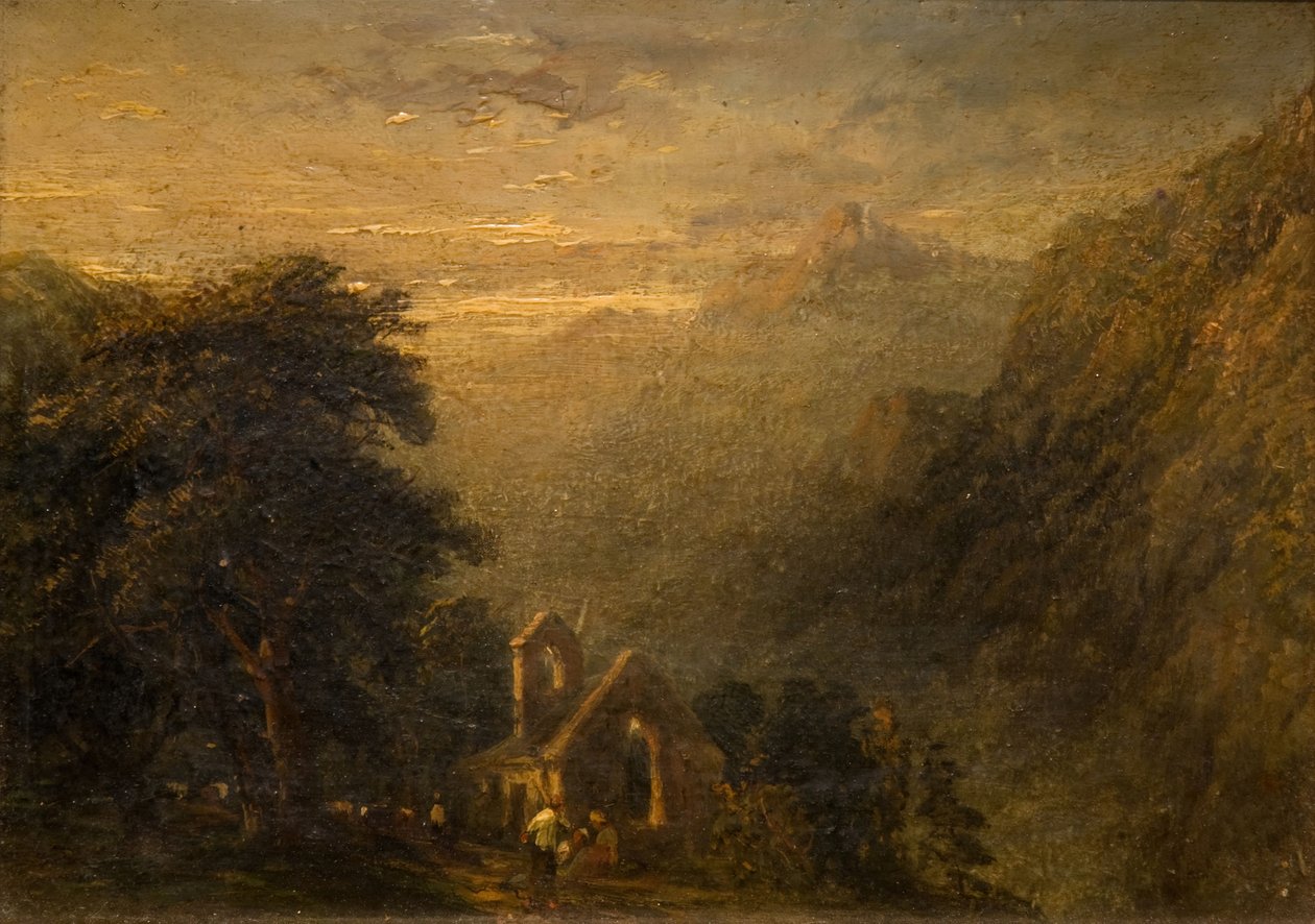 Valle Crucis Manastırı, Llangollen, 1840. by Frederick Henry Henshaw