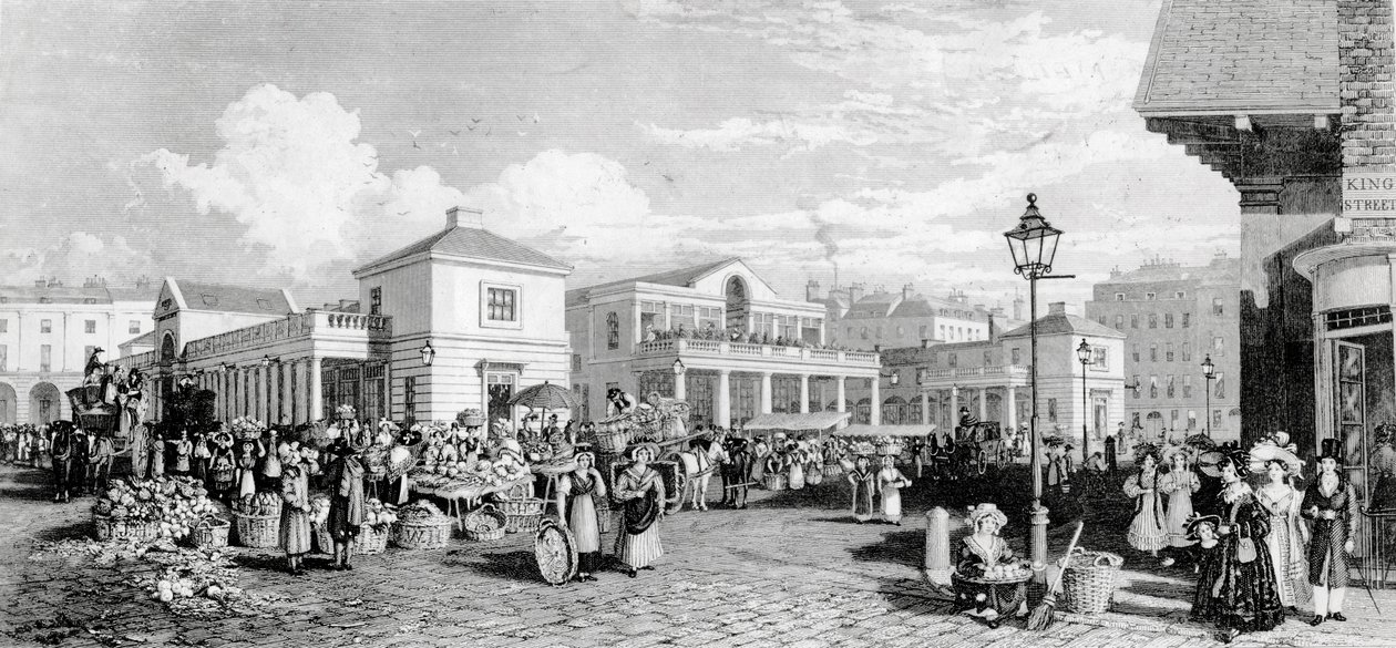 Covent Garden Pazarı, 1832 by Frederick James Havell