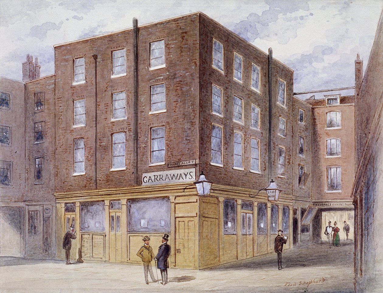 Change Alley, Londra, 1873 by Frederick Napoleon Shepherd
