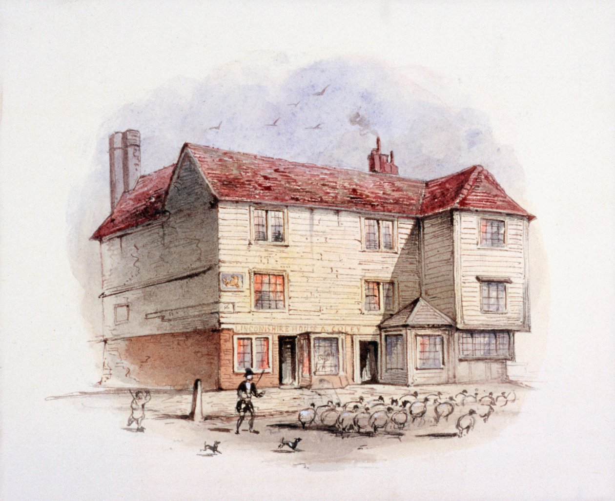 Islington Green, Londra, c1840 by Frederick Napoleon Shepherd