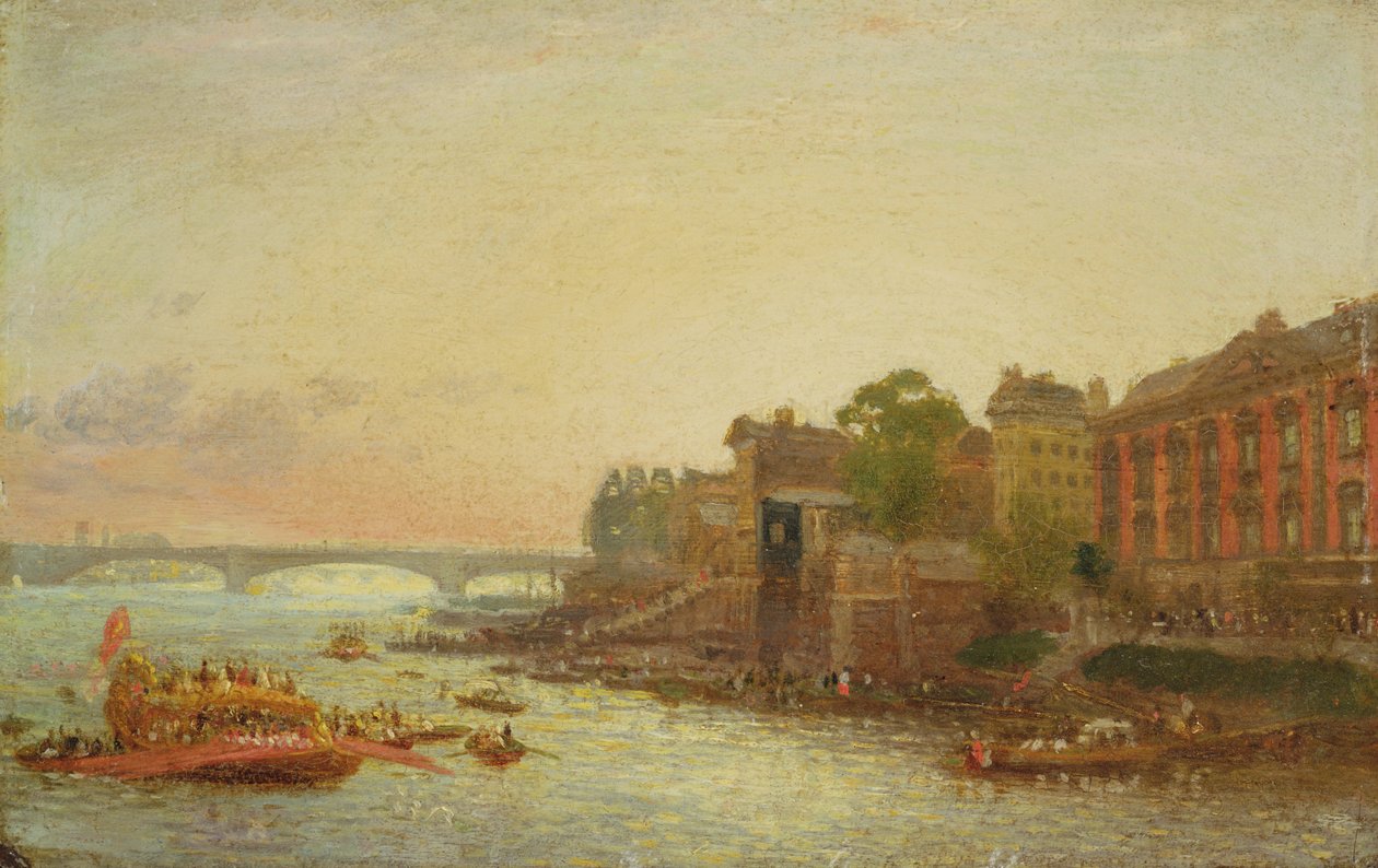 Somerset House, Londra, 1820-30 dolayları by Frederick Nash