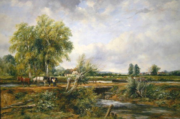 Pastoral manzara (tuval üzerine yağlı boya) by Frederick Waters Watts