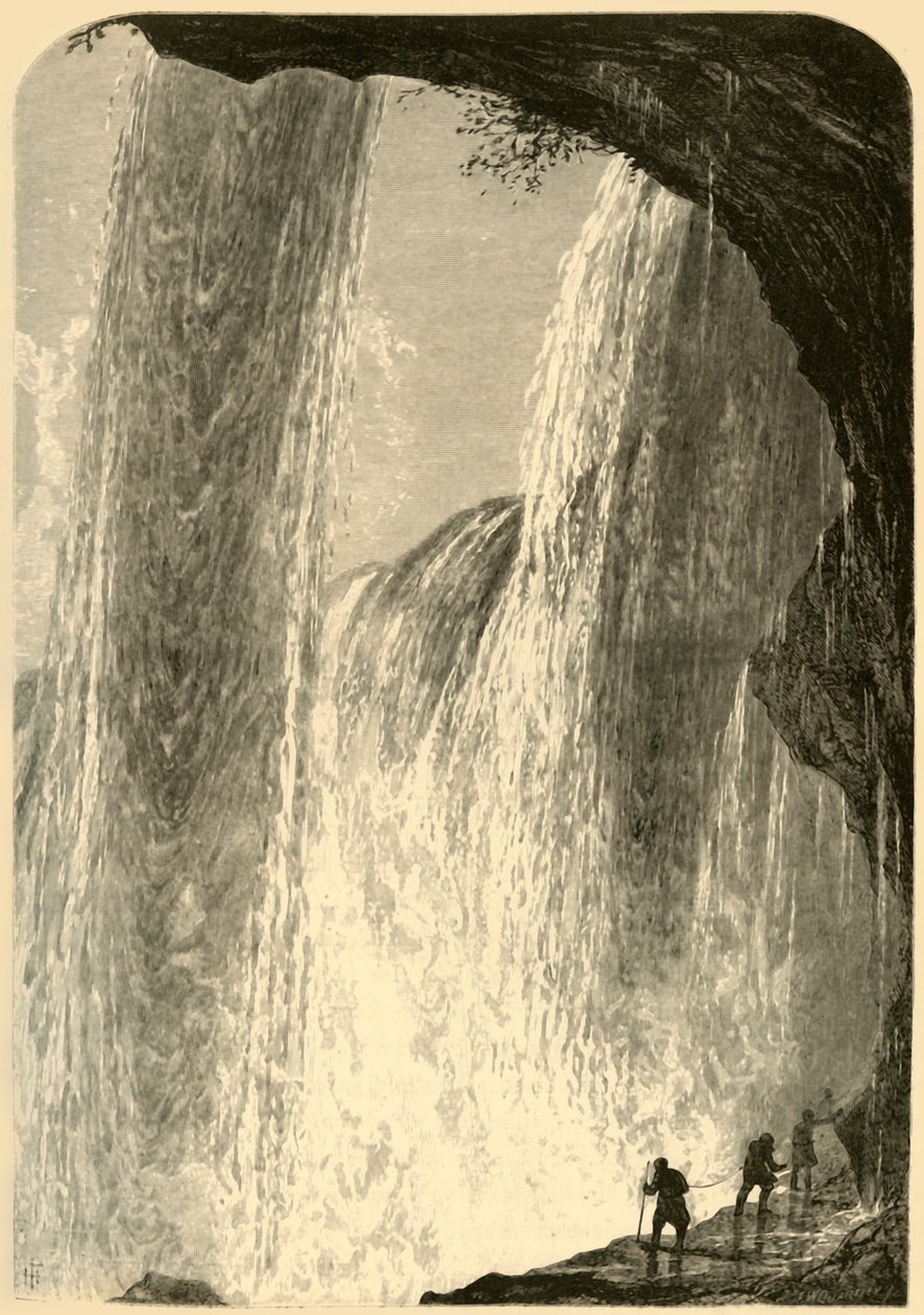 "Şelalelerin Altında, Kanada Yakası", 1872. by Frederick William Quartley