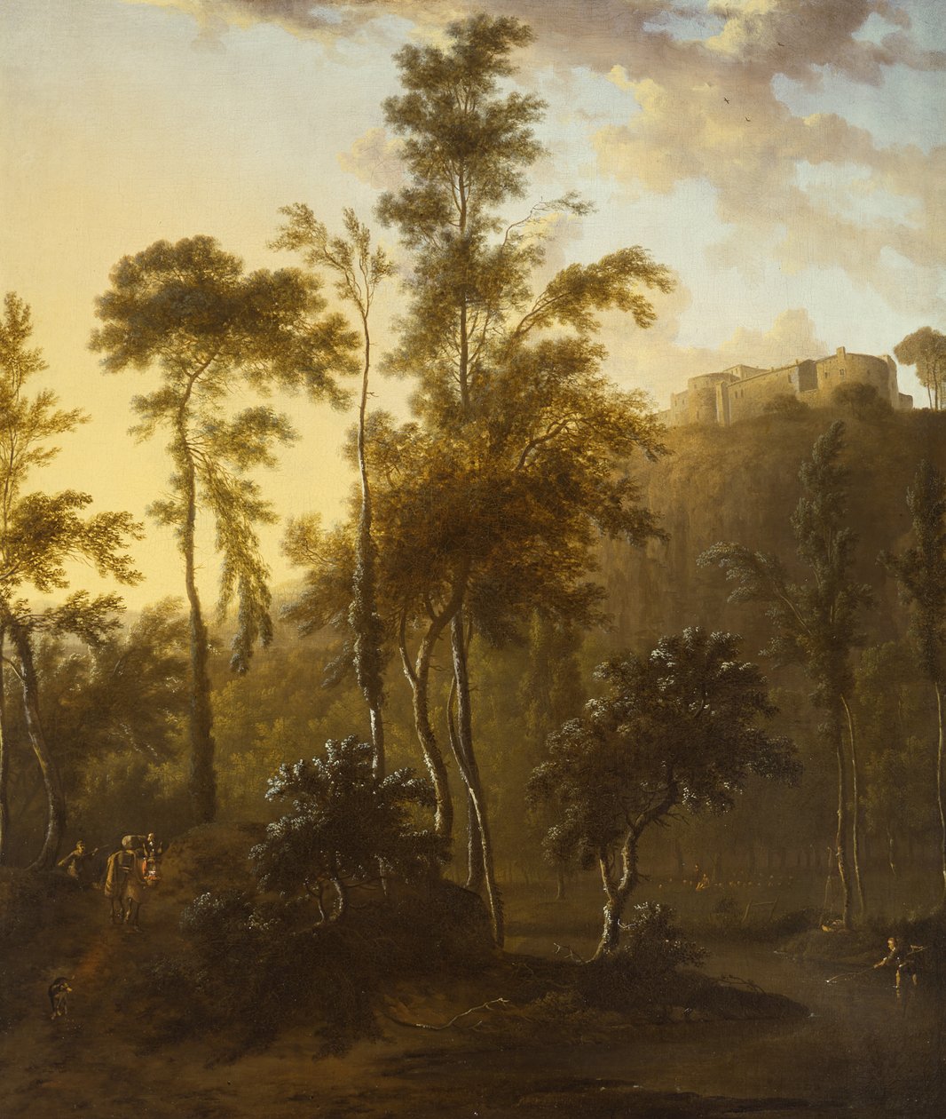 Balıkçılar ile İtalyan Manzarası by Frederick de Moucheron