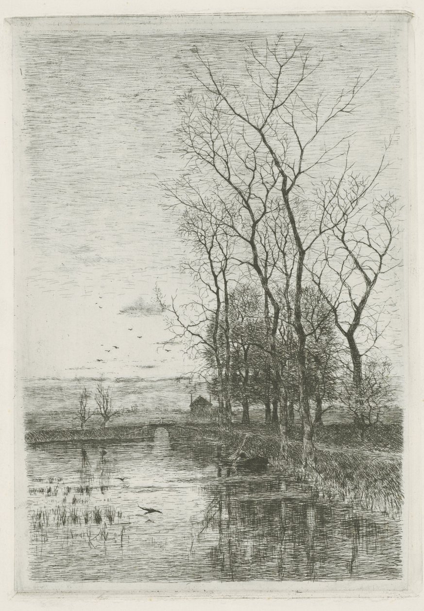 küçük köprü by Fredericus Jacobus van Rossum du Chattel (signed by artist)