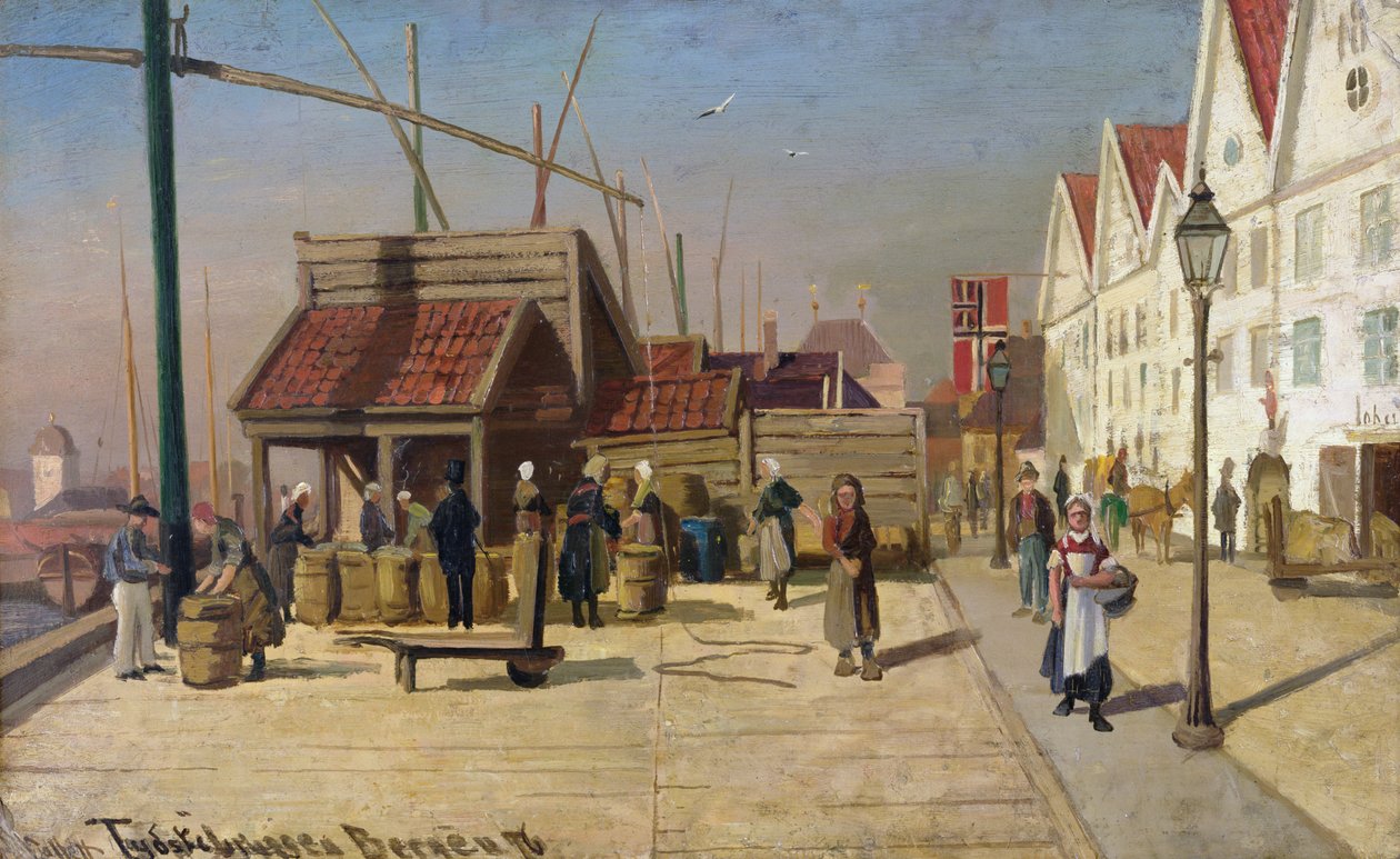 Alman Rıhtımı, Bergen by Frederik Collett