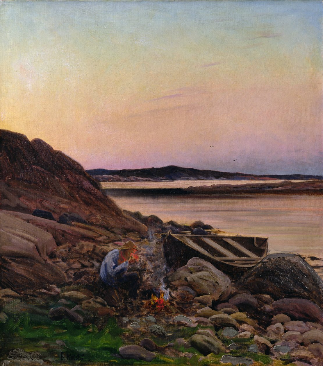 Akşam Atmosferi (tuval üzerine yağlı boya) by Fredrik Kolstoe