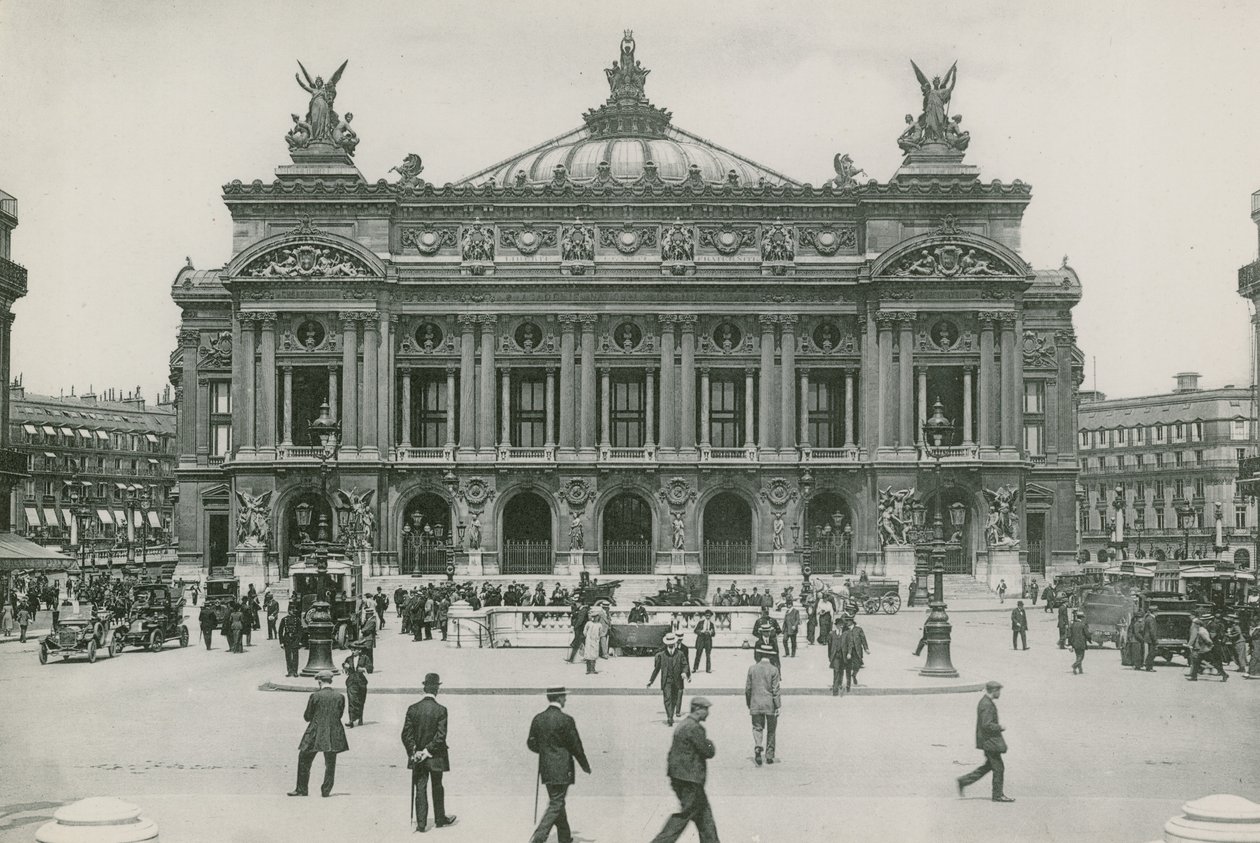 LOpera, Academie Nationale de Musique, Opera, Ulusal Müzik Akademisi (fotogravür) by French Photographer