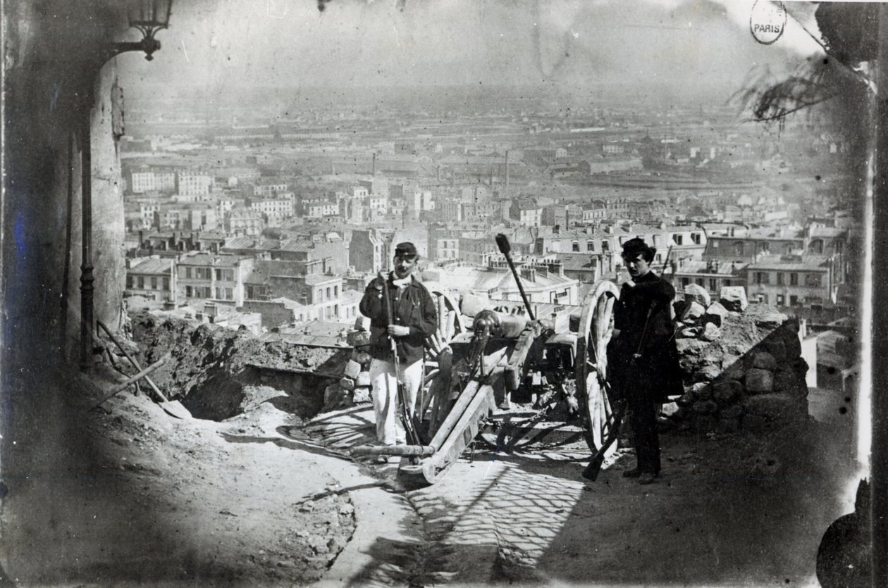 Paris Komünü sırasında Montmartre Topları, 1871 by French Photographer
