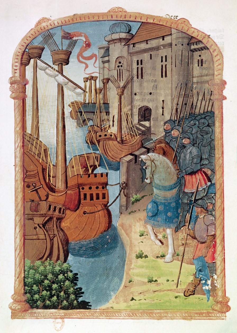 8378 Velin 745 f.1 Atlı şövalyeler, c.1350