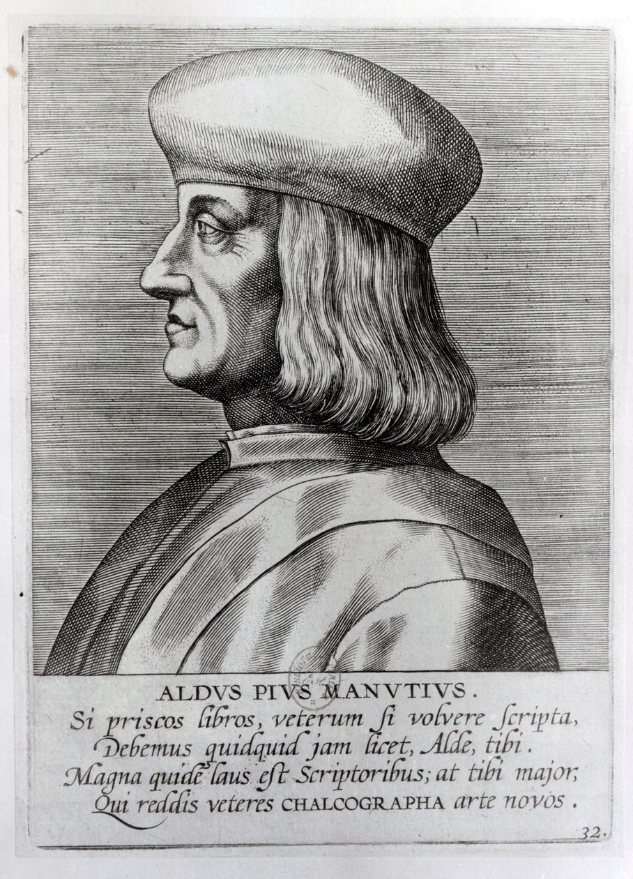 Aldus Manutius (1449-1515) by French School