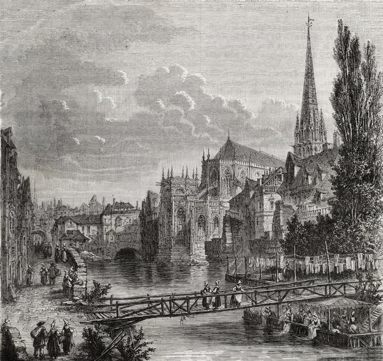 Caen in the 18th Century  by French School