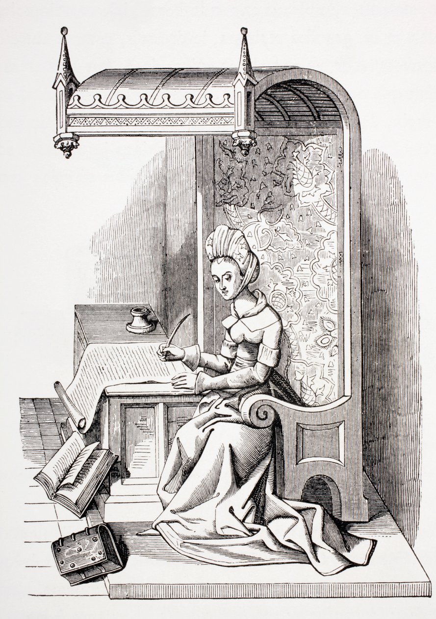 Christine de Pisan, 1873 by French School