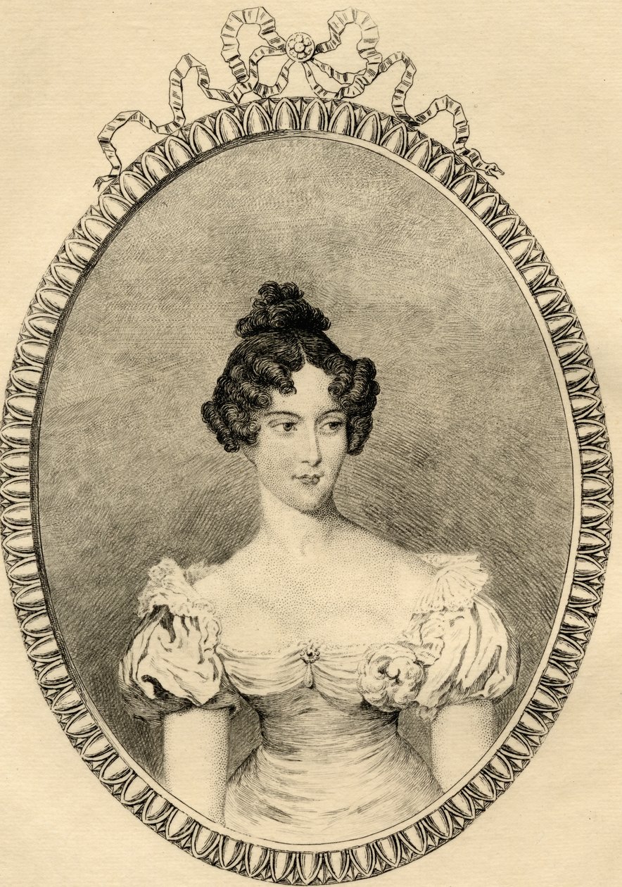 Marie-Caroline de Bourbon (1798-1870) Berry Düşesi by French School