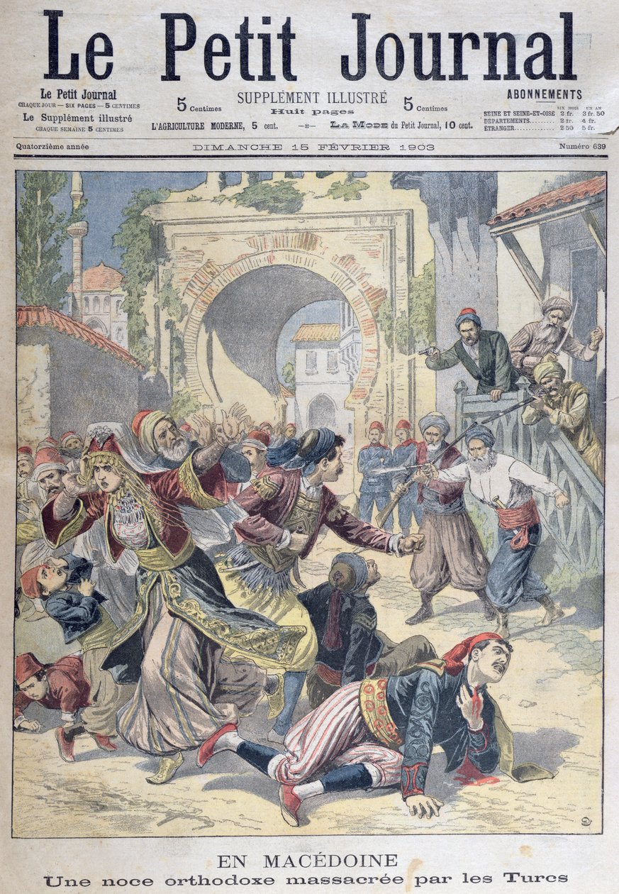 Türklerin Makedon Ortodoks Düğününde Katliam, Le Petit Journal, 15 Şubat 1903 by French School